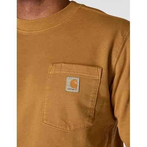 Carhartt Men's Relaxed Fit Midweight Garment Dye French Terry Crewneck Pocket Sweatshirt