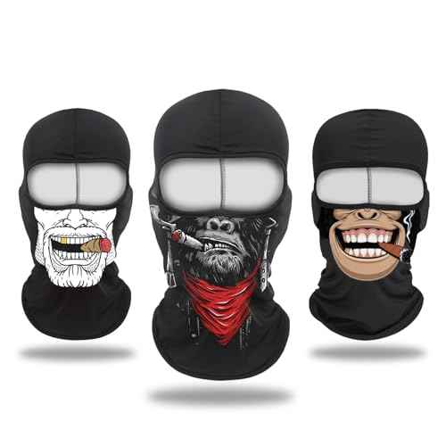 Balaclava Mask 3D Print Full Face Mask Cooling Neck Gaiter Sun Protection Face Cover Mask Windproof Ski Mask