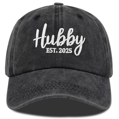 Hubby and Wifey Hats for Mr and Mrs, Engagement Anniversary Honeymoon Wedding Gifts Newlyweds Couples Baseball Cap