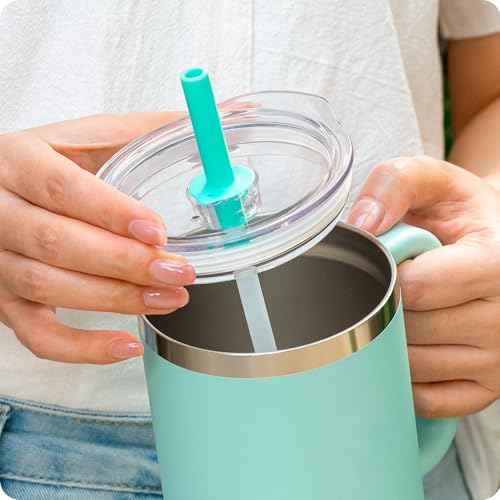 Replacement Tumbler Lid for Hydro Flask 32 40oz Travel Tumblers, Press-In Tumbler Lid with Straw for Hydro Flask 32oz 40oz All Around Tumblers(Purple)