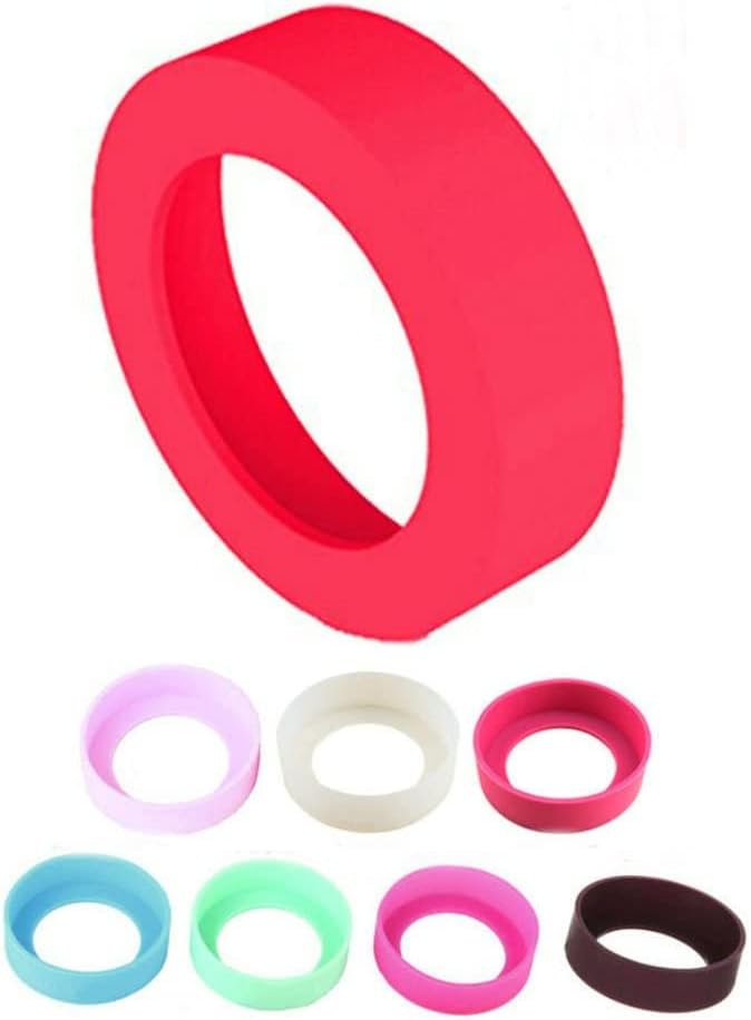 AKOAK Water Bottles Bottom Silicone Sleeve Protective Cover Cap,2.56 Inches,Fit for Cups with Bottom Base Diameter From 2.56 Inches to 2.75 Inches (Pink)