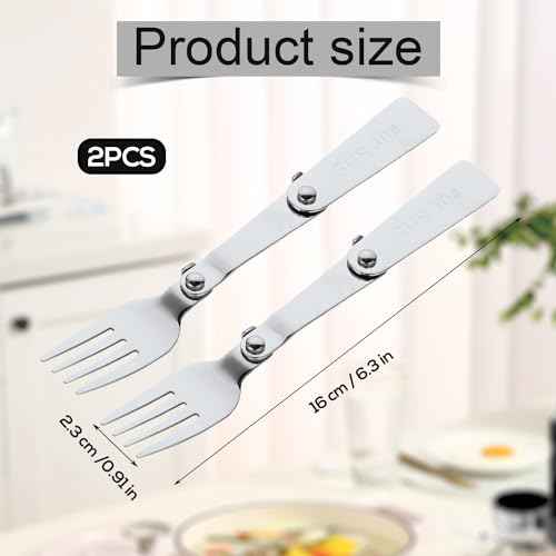 BOXOB 2pcs Silver Stainless Steel Folding Forks, 6.3 Inch, Compatible with THERMOS FUNTAINER 16 Oz Food Jar, Dishwasher Safe, Camping Flatware