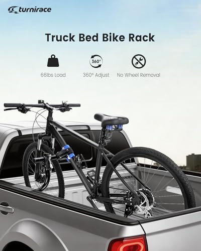 Adjustable Truck Bed Bike Rack for Pickup with 360° Swivel Clamp