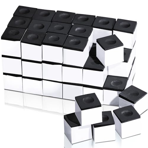 Black Pool Cue Chalk Cubes - 72 Pieces for Billiard & Pool Practice