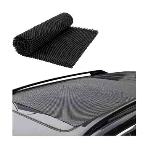 Car Roof Rack Pads, 47" X 40" Vehicle Rooftop Cargo Bag Protective Mat, Non-Slip Automotive Roof Cushioned Protection Layer Accessories, Universal for SUV, Sedan, Truck (Black)