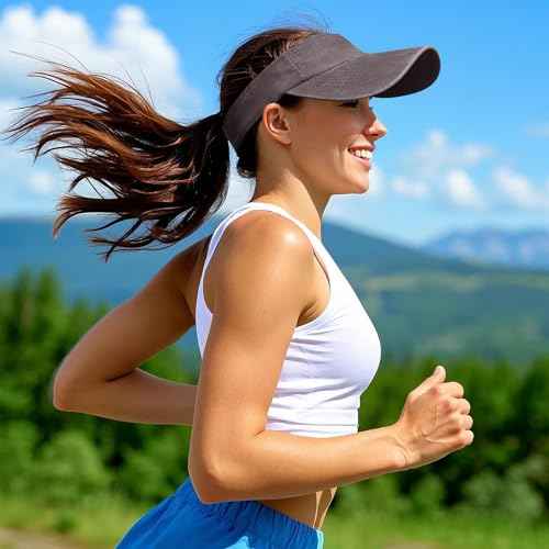 Marrywindix 1 Piece of Sport Wear Athletic Visor Sun Sports Visor Hat Visor Adjustable Cap for Women and Men (One Size)