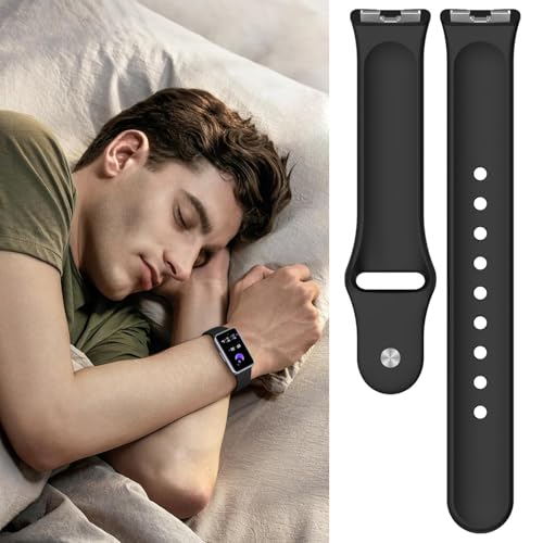 Super Soft Compatible Huawei Band 9/10/8 Straps with Metal Connectors - Black, Starlight, Pink