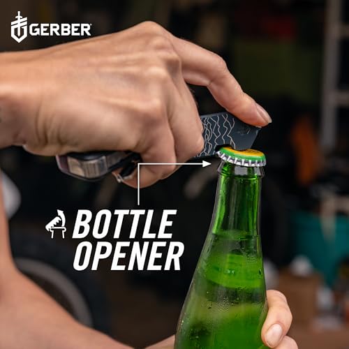 Orange Camo Gerber Shard 3-in-1 Multitool Keychain with Bottle Opener