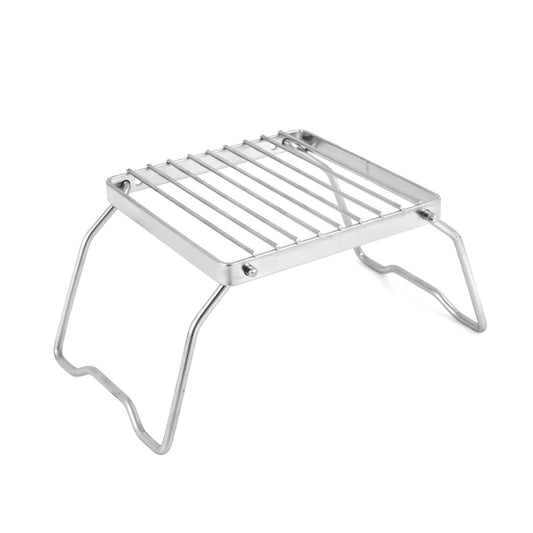 NUZAMAS Camping Grill Rack Stainless Steel Foldable Grill Stove Stand Ultralight Campfire Stand Portable Grill Grid for Camping Hiking BBQ Fishing