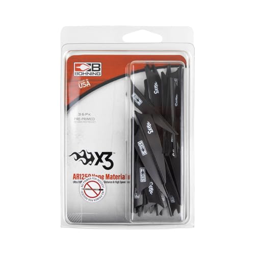 Bohning X3 Vane, 2.25", Black, 36pk