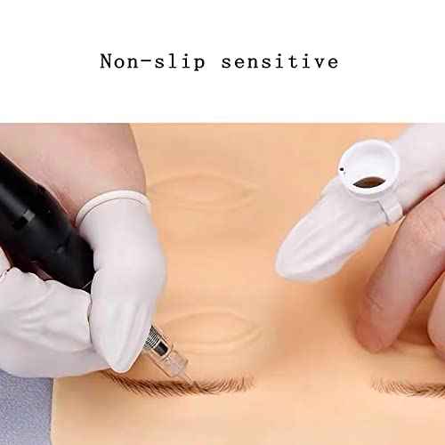 Approx. 420 Pcs Latex Finger Cots, Disposable Medium Finger Gloves, Fingertip Protectors, Thumb Covers, Sleeves Covers Protection for Fingertips(White)