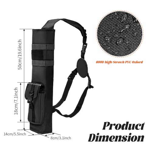 PSKOOK Lightweight Archery Back Arrow Quiver Black