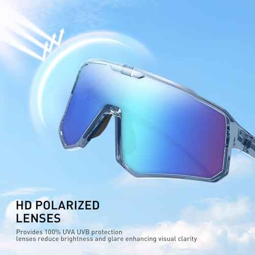 Cycling Sunglasses for Men Women Sports Sunglass Polarized UV Protection for Bicycle Running Baseball Glasses