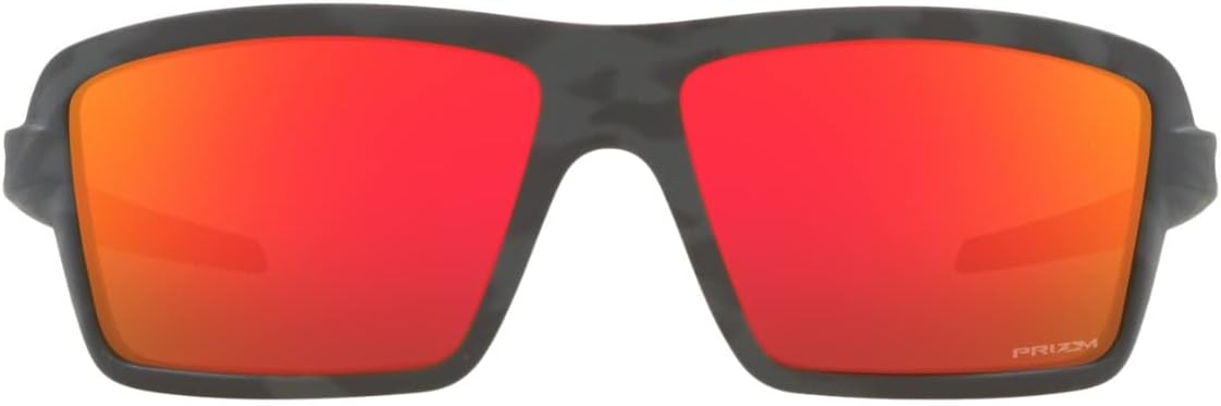 Oakley Cables Sunglasses Black Camo with Prizm Ruby Lens 63mm