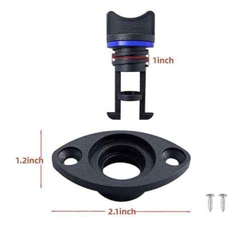 Boat Drain Plug Transom Drain Plug Kayak Scupper Plugs Thread Bung for Kayak Canoe and Boat 2 Set Blue
