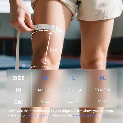 Copper Knee Braces for Men & Women, Adjustable Knee Support with [Patella Pad & Side Stabilizers], Compression Knee Sleeve for Knee Pain, Arthritis, Sports and Recovery Support (Black, Medium)