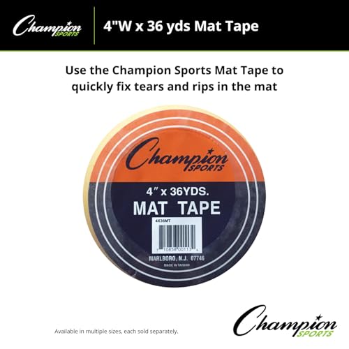 Champion Sports Mat Tape - 4 Inch x 36 Yards Clear Gym & Wrestling Mat Tape - Variation of THIS Listing