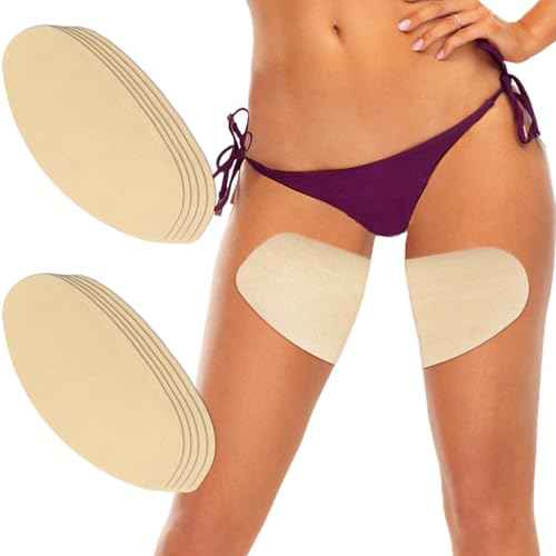 Legs & Thigh Anti Friction Patches, Ultra-Thin Inner Thigh Anti Chafing Tape, Disposable & Invisible & Breathable & Sweat-Resistant Rub Protection Stickers for Women Girls 10 Packs