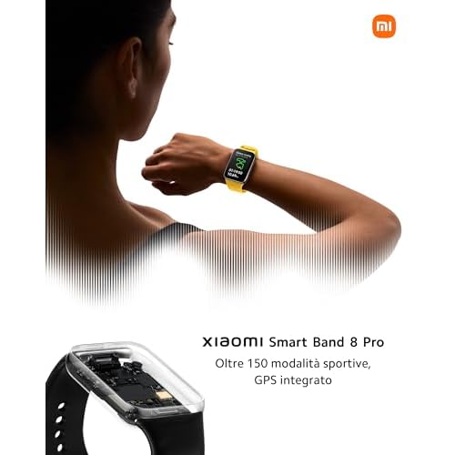 Xiaomi Smart Band 8 Pro Fitness Tracker, 1.74"" AMOLED Display, up to 20 Days Battery, 5ATM, SpO2 Tracking, Sleep and Heart Rate Monitoring, 150+ Training Modes, Pedometer, Silver/Gray