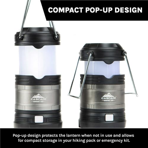 3 Pack Water-Resistant LED Camping Lanterns with 4 Light Modes - IPX4