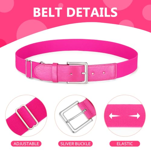 Pink Baseball Socks and Adjustable Softball Belt Set for Youth Boys