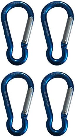 4 Pieces US Stainless Aluminum Spring Hook 1/4" (6mm) Aircraft Grade 7075