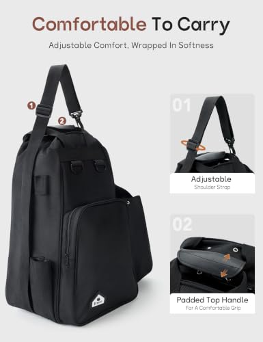 FitsT4 Sports Equestrian Boot Bag with Helmet Storage Black