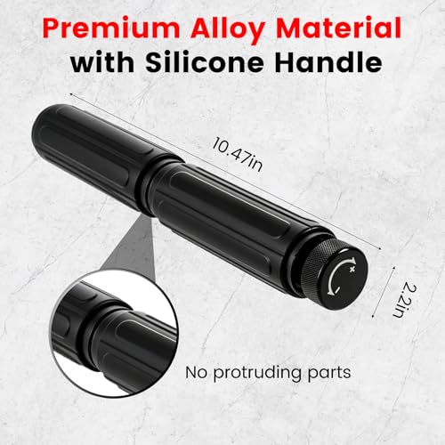 Black Forearm Strengthener Grip Trainer with Silicone Handle - Adjustable Metal Resistance