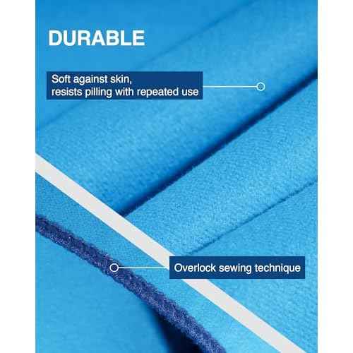 Quick Dry Towel for Body,35" x 18" Travel Towel Fast Drying Lightweight Camping Towel for Swimming,Gym,Yoga and Other Sports(Hawaiian Blue,1 Pack)
