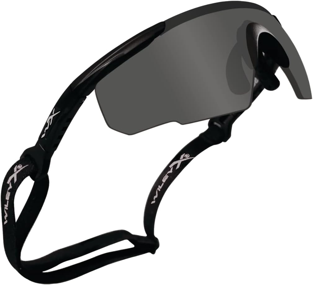 Wiley X Saber Advanced Shooting Glasses, Safety Sunglasses for Men and Women, UV and Eye Protection for Hunting, Fishing, Biking, and Extreme Sports, Matte Black Frames, Tinted Lenses
