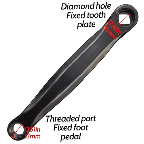 170mm Bicycle Crank Arm Steel Alloy Left Side for MTB BMX Cruiser & Folding Bikes