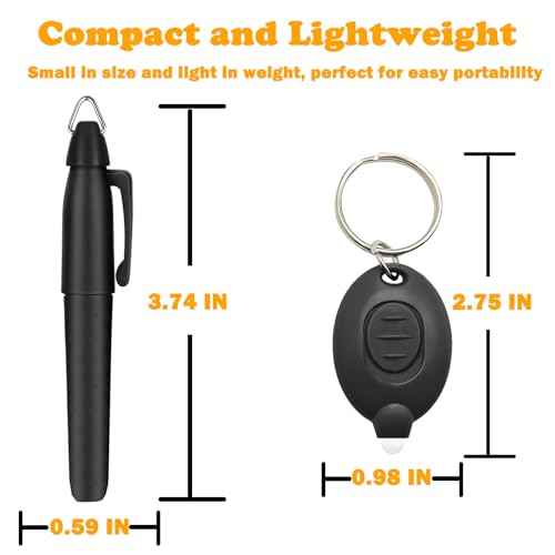 Badge Lights for Nurses Set, Mini Led Keychain Flashlights & Permanent Marker Pens, Nurse Light Set 12 Lumen Battery Operated, Badge Reel Pen Light for Nurses Doctor (12PCS)