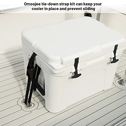 Cooler Tie Down Kit - Adjustable Straps for YETI & RTIC Coolers, Boat & Truck Bed