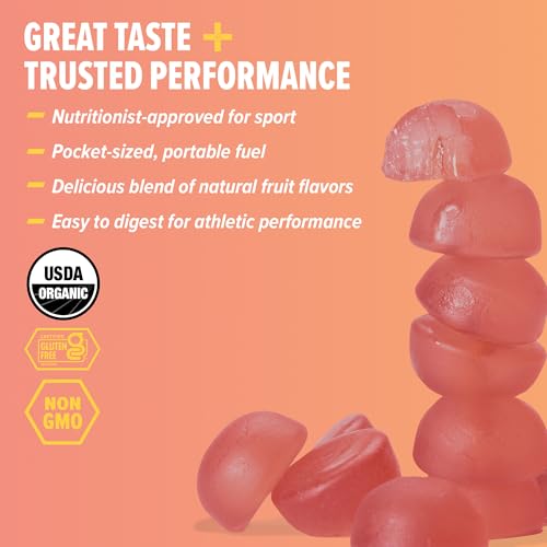 Honey Stinger Organic Pink Lemonade Energy Chews Pack of 12 - Gluten & Caffeine Free Sports Nutrition