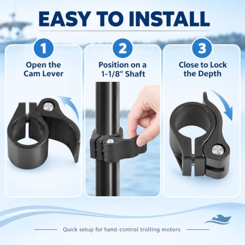 Cam Lock Depth Collar for Minn Kota Trolling Motors 1-1/8" Shaft