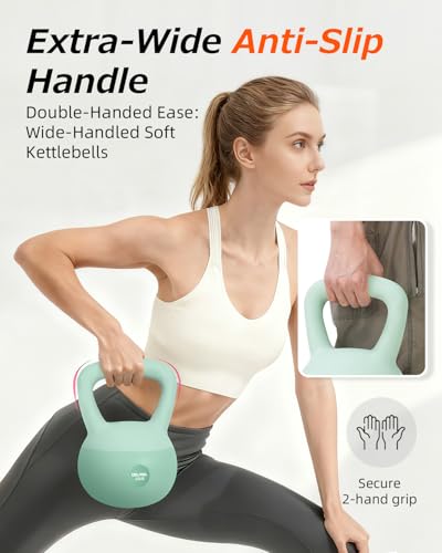 Soft Kettlebell 10LB for Safe Strength Training Home Workout Equipment