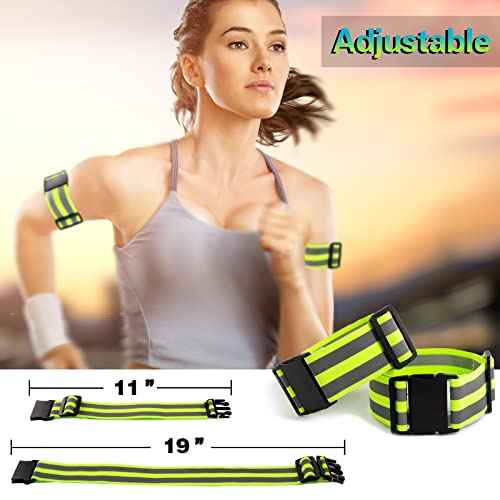 Reflective Running Vest Gear with Reflective Bands for Women Men Safety Reflective Vest for Walking Running Cycling at Night
