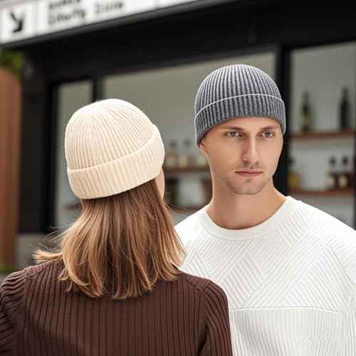 CAZYTOYZ Trawler Beanie Watch Hat Roll-up Edge Skullcap Fisherman Beanie for Women Men