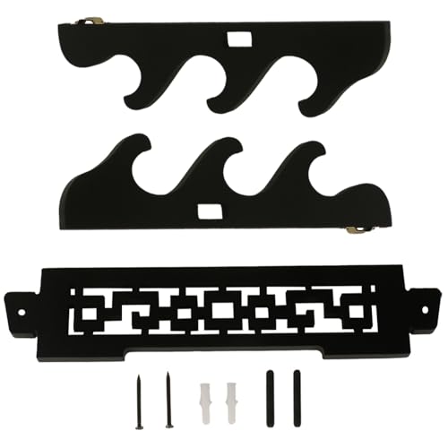Katana Wall Mount Samurai Sword Display Hanger 3-Tier Black - Versatile Collectible Holder