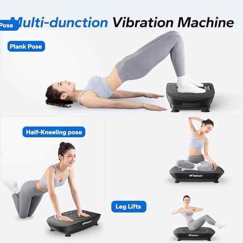 MERACH Vibration Plate Exercise Machine, Whole Body Workout Equipment for Women, Bluetooth and Silicone Pedal, Vibration Plate with Auto Mode, Vibrate Fitness Platform for Home