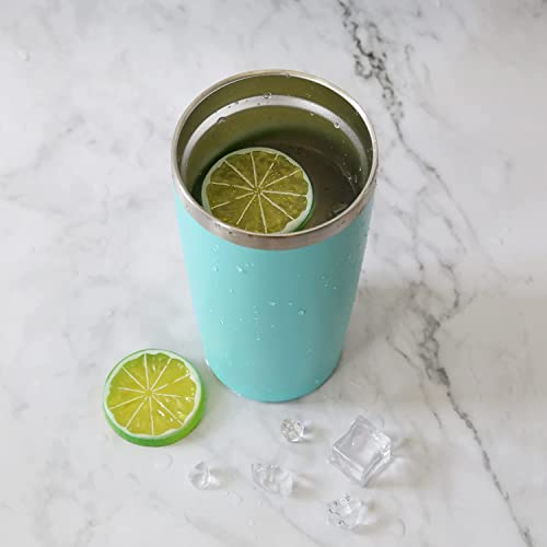 Assorted Colors 6 Pack 20 oz Insulated Stainless Steel Travel Tumblers with Straws & Lids