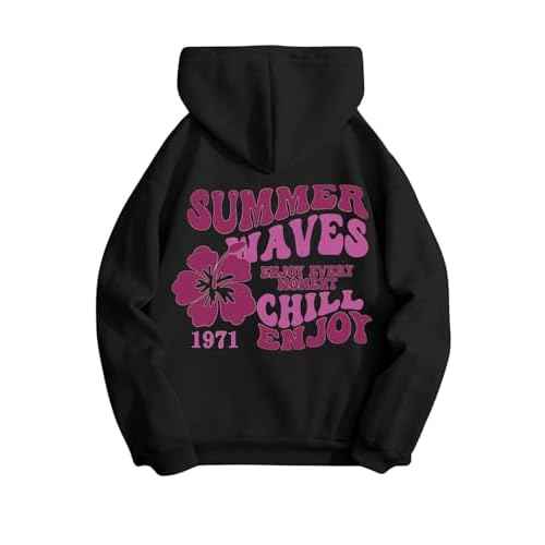 SOLY HUX Women's Cute Hoodies Graphic Preppy Sweatshirts for Teen Girls Long Sleeve Pullovers Fall Outfits with Pockets