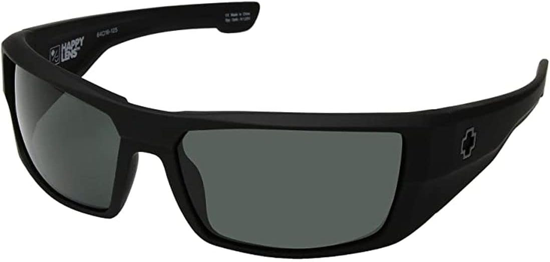 Spy Dirk Sunglasses - Spy Optic Steady Series Sports Wear Eyewear - Matte Black/Grey / One Size Fits All