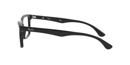 Ray-Ban RX5279 Square Prescription Eyewear Frames, Black/Demo Lens, 57 mm