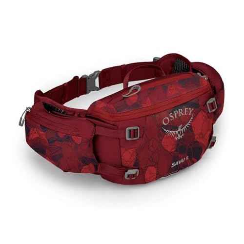 Osprey Savu 5L Unisex Lumbar Biking Hydration Pack, Claret Red