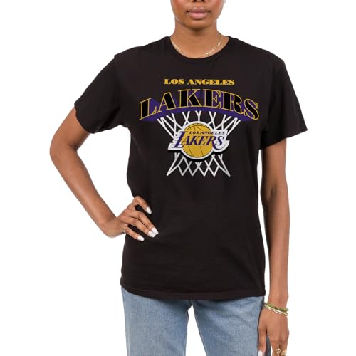 NBA Nothing But Net T-Shirt Black Medium Los Angeles Lakers Fan Tee