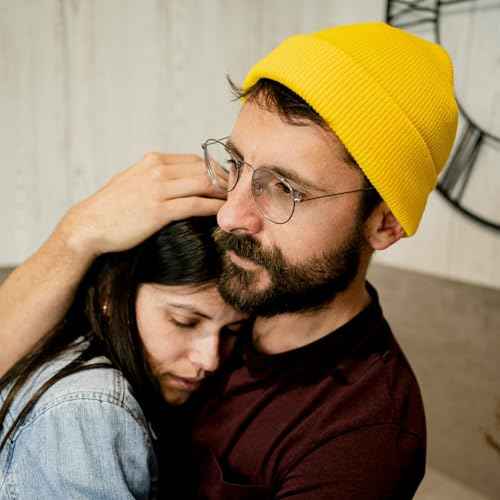 American Trends Unisex Beanie Hat Warm Winter Hats Soft Knit Hat Plain Skull Caps for Men Women Lightweight Beanie