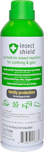 Insect Shield Permethrin Spray 6 Oz - Tick Flea Mosquito Bed Bug Repellent