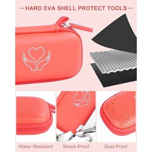 Heart Rate Monitor Case KardiaMobile EKG Monitor 1L 6L, Portable Hard EVA Kardia Mobile Case with Climbing Clip, Protective KardiaMobile EKG Organizer