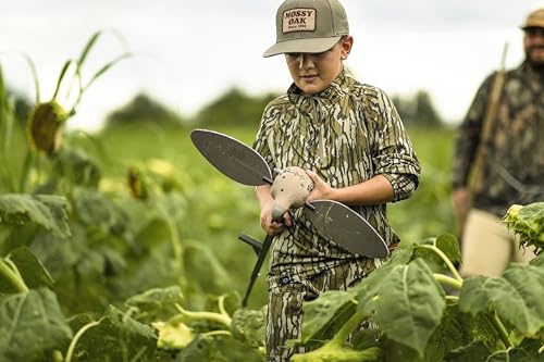 Mossy Oak Boys' Tibbee Flex Long Sleeve Camo Hunting Shirt - Large, Original Bottomland